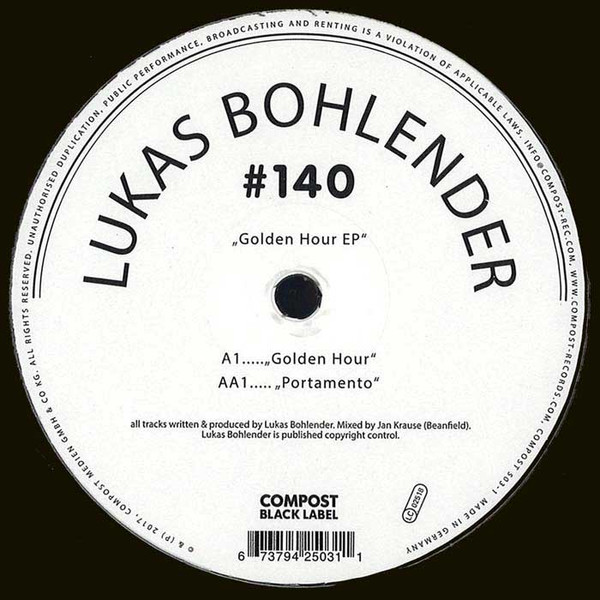 Lukas Bohlender - Golden Hour Ep - Vinyl Record 12" image 1