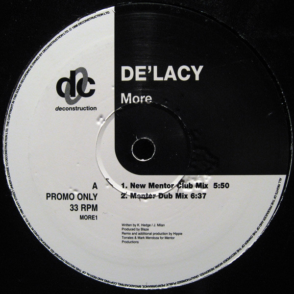 De'Lacy - More - Used Vinyl Record 12" image 1
