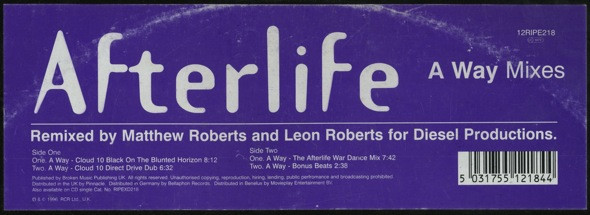 Afterlife - A Way Mixes - Used Vinyl Record 12" image 1