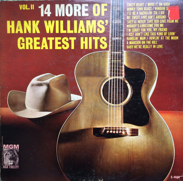 Hank Williams - 14 More Of ' Greatest Hits Vol. II - Used Vinyl Record image 1