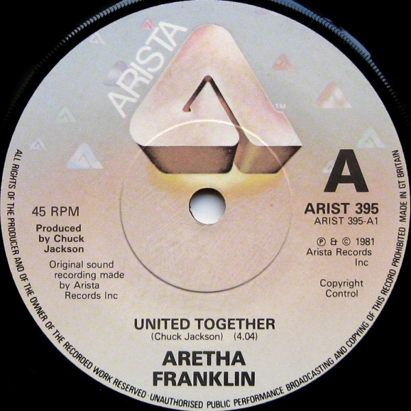 Aretha Franklin - United Together / I Can't Turn You Loose - Used Vin image 1