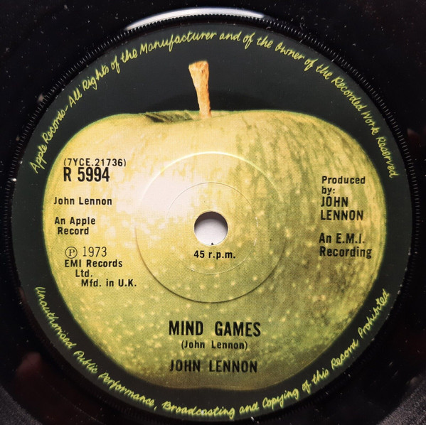 John Lennon - Mind Games - Used Vinyl Record 7" image 1