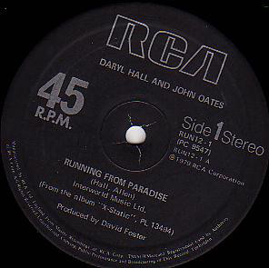 Daryl Hall & John Oa - Running From Paradise - Used Vinyl Record 12" image 1