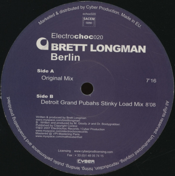 Brett Longman - Berlin - Vinyl Record 12" image 1