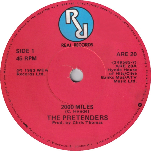 Pretenders - 2000 Miles - Used Vinyl Record 7" image 1