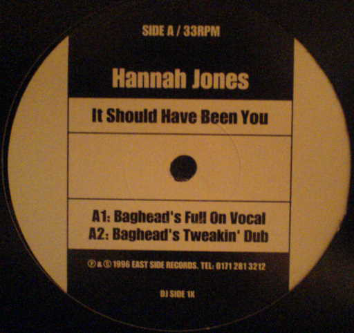 Hannah Jones - It Should Have Been You - Used Vinyl Record 12" image 1