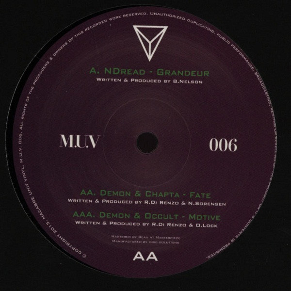 N Dread - Grandeur / Fate / Motive - Vinyl Record 12" image 1