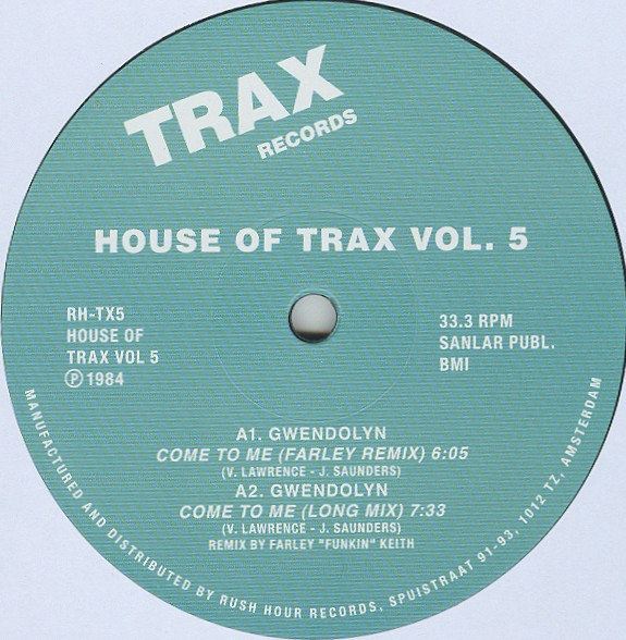 Gwendolyn - House Of Trax Vol. 5 - Vinyl Record 12" image 1