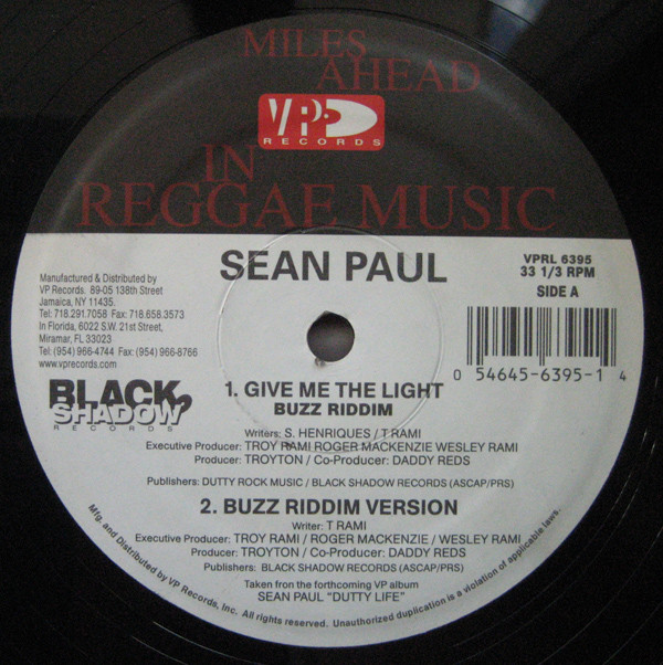 Sean Paul - Give Me The Light / Like Glue - Vinyl Record 12" image 1
