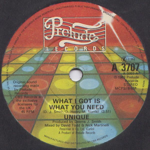 Unique - What I Got Is What You Need - Used Vinyl Record 7" image 1