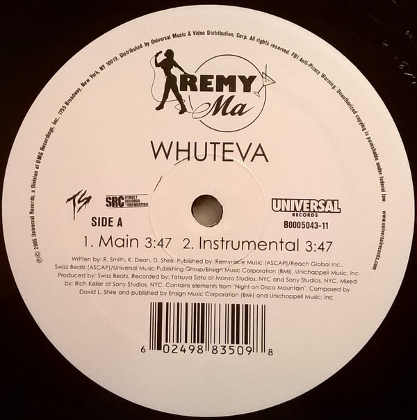 Remy Martin - Whuteva - Used Vinyl Record 12" image 1