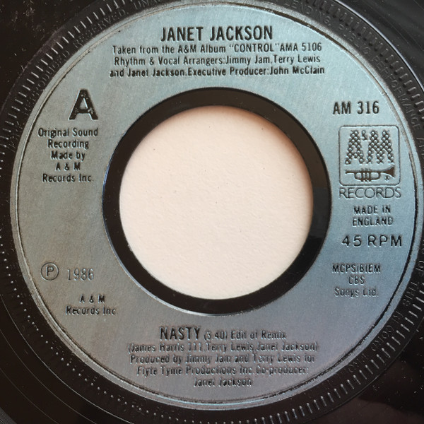 Janet Jackson - Nasty - Used Vinyl Record 7" image 1