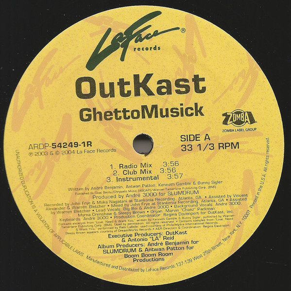 OutKast - Ghetto Musick - Vinyl Record 12" image 1