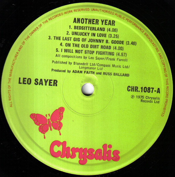 Leo Sayer - Another Year - Used Vinyl Record image 1