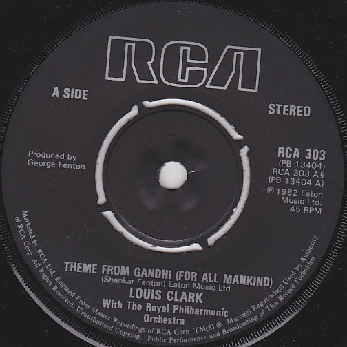 Louis Clark - me From Gandhi (For All Mankind) / The Girl In Blue - U image 1
