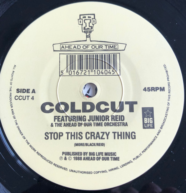 Coldcut - Stop This Crazy Thing - Used Vinyl Record 7" image 1