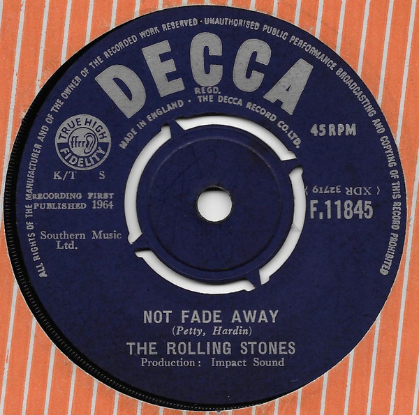 Rolling Stones - Not Fade Away - Used Vinyl Record 7" image 1