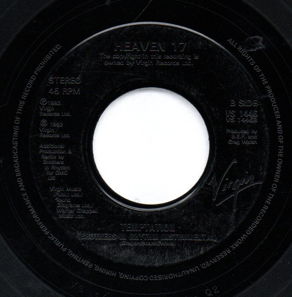 Heaven 17 - Temptation (Brothers In Rhythm Remix) - Used Vinyl Record image 1