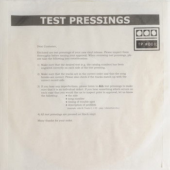 Demdike Stare - Testpressing #001 - Vinyl Record 12" image 1