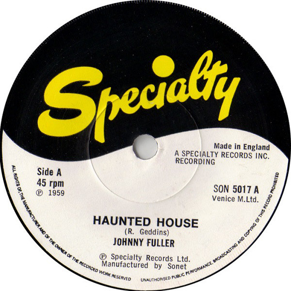 Johnny Fuller - Haunted House - Used Vinyl Record 7" image 1