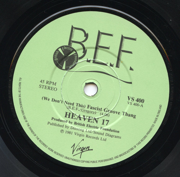 Heaven 17 - (We Don't Need This) Fascist Groove Thang - Used Vinyl Re image 1