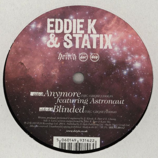 Eddie K - Anymore / Blinded - Vinyl Record 12" image 1