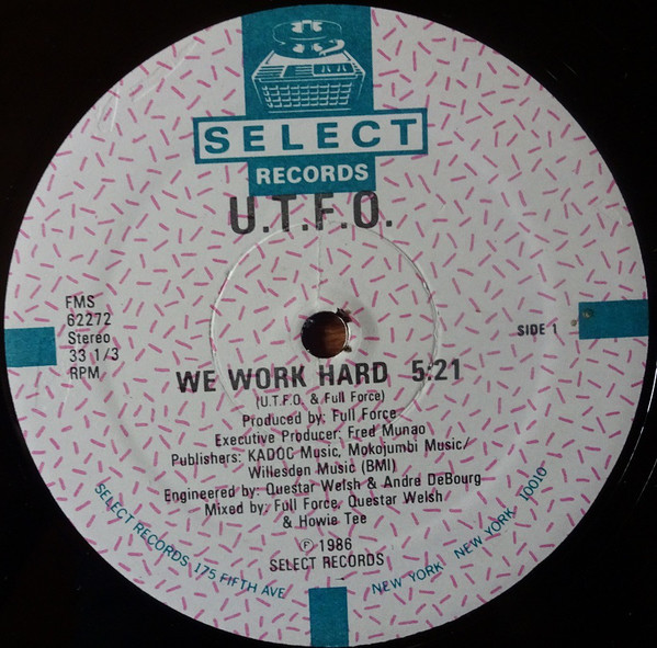 UTFO - We Work Hard / Kangol & Doc - Used Vinyl Record 12" image 1