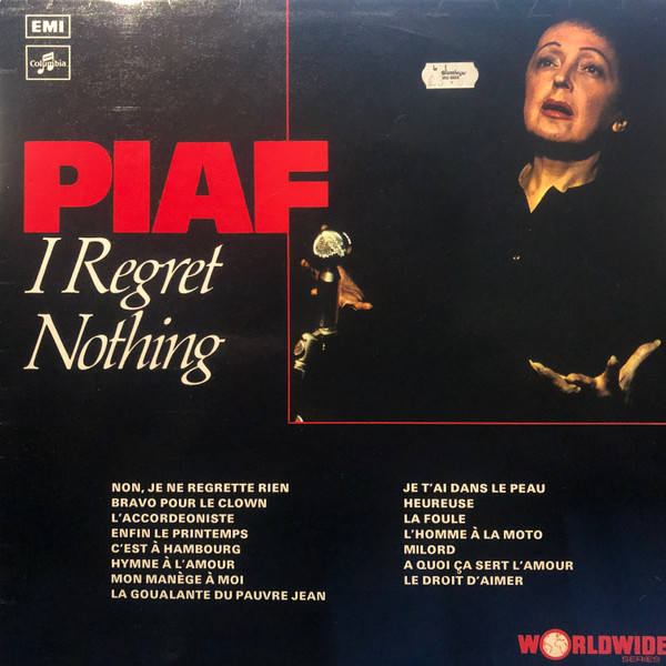 Edith Piaf - I Regret Nothing - Used Vinyl Record image 1