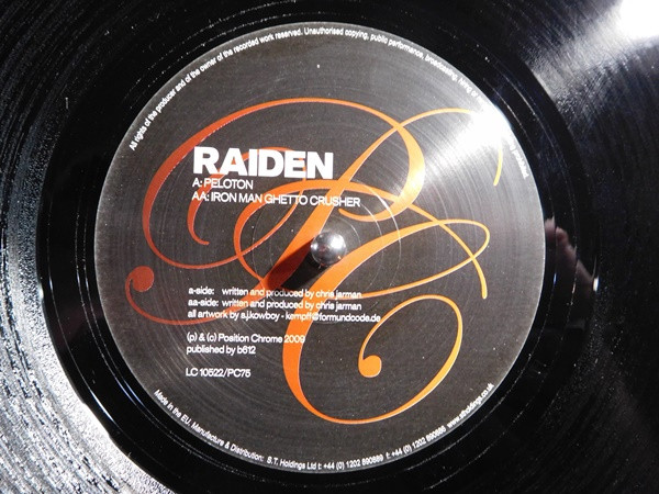 Raiden - Peloton / Iron Man Ghetto Crusher - Vinyl Record 12" image 1