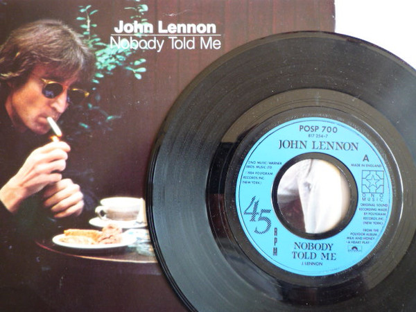 John Lennon - Nobody Told Me - Used Vinyl Record 7" image 1