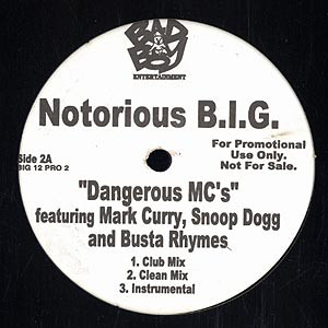 Notorious B.I.G. - Dangerous MC's - Vinyl Record 12" image 1