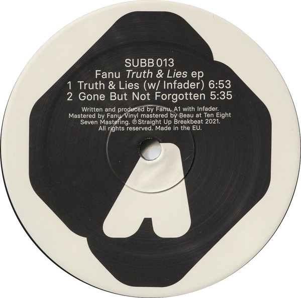 Fanu - Truth & Lies EP - Vinyl Record 12" image 1