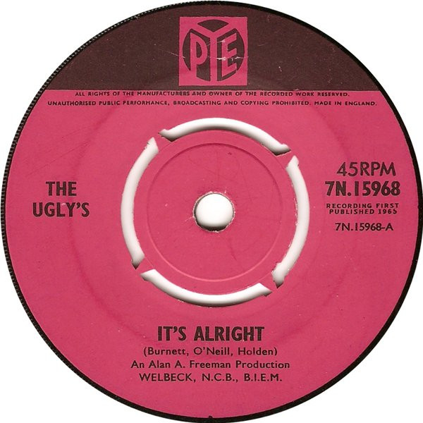 Ugly's - It's Alright - Used Vinyl Record 7" image 1