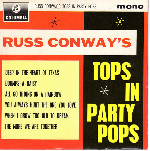 Russ Conway - Tops In Party Pops - Used Vinyl Record 7" image 1