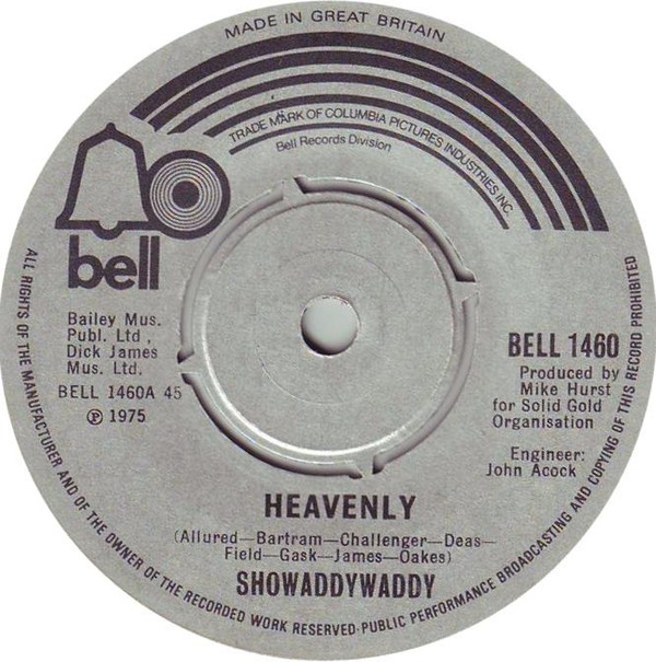 Showaddywaddy - Heavenly - Used Vinyl Record 7" image 1