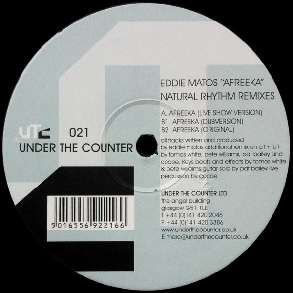 Eddie Matos - Afreeka (Natural Rhythm Remixes) - Used Vinyl Record 12" image 1