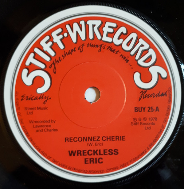 Wreckless Eric - Reconnez Cherie - Used Vinyl Record 7" image 1