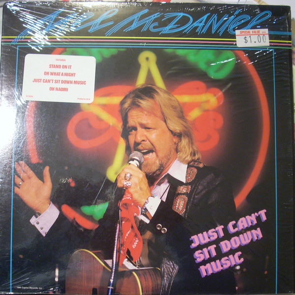 Mel McDaniel - Just Can't Sit Down Music - Used Vinyl Record image 1