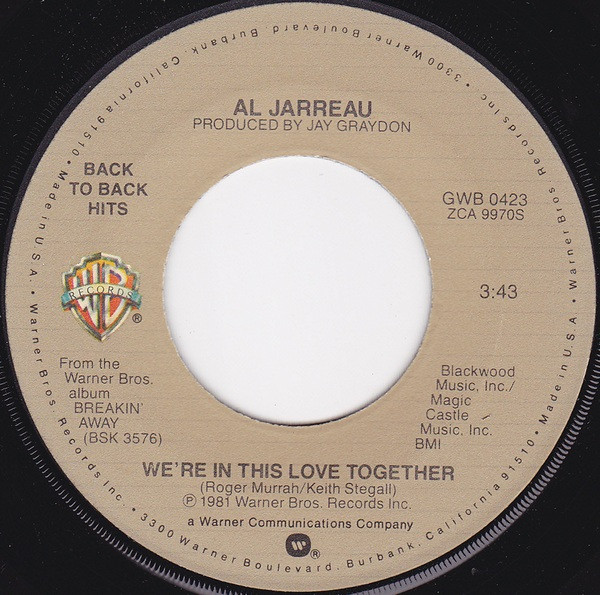 Al Jarreau - We're In This Love Together / Breakin' Away - Used Vinyl image 1