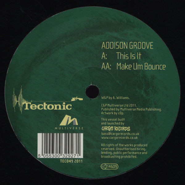 Addison Groove - This Is It / Make Um Bounce - Vinyl Record 12" image 1