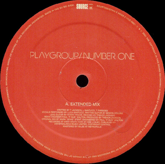 Playgroup - Number One - Used Vinyl Record 12" image 1