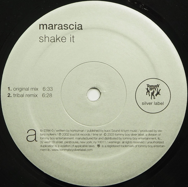 Marascia - Shake It - Used Vinyl Record 12" image 1