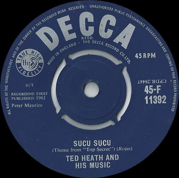 Ted Heath And His Mu - Sucu Sucu - Used Vinyl Record 7" image 1