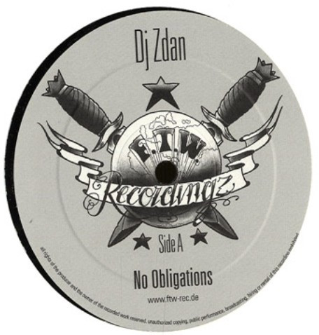 DJ Zdan - No Obligations / Fire In Your Eyez - Used Vinyl Record 12" image 1