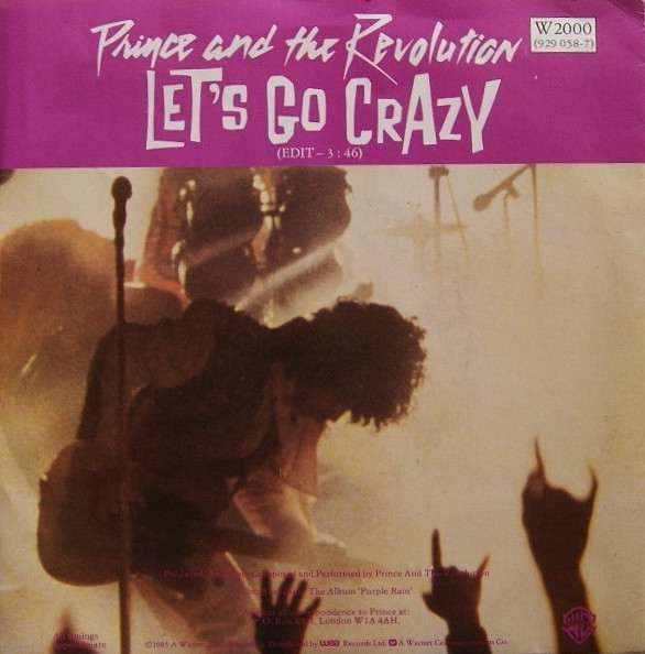 Prince And The Revol - Let's Go Crazy / Take Me With U - Used Vinyl R image 1