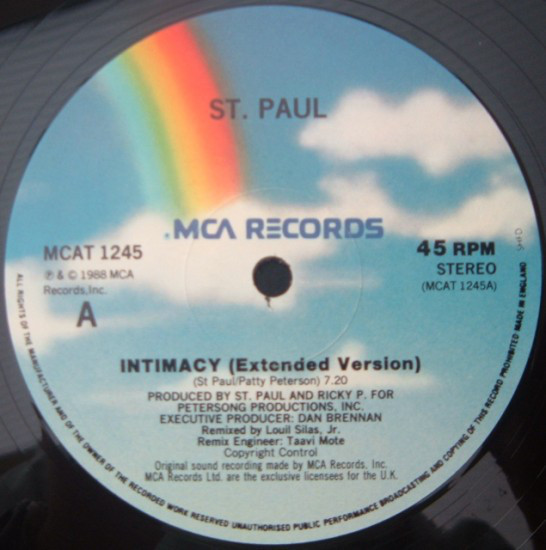St. Paul - Intimacy - Used Vinyl Record 12" image 1