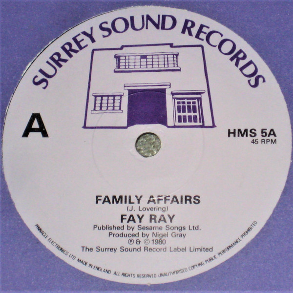 Fay Ray - Family Affairs - Used Vinyl Record 7" image 1
