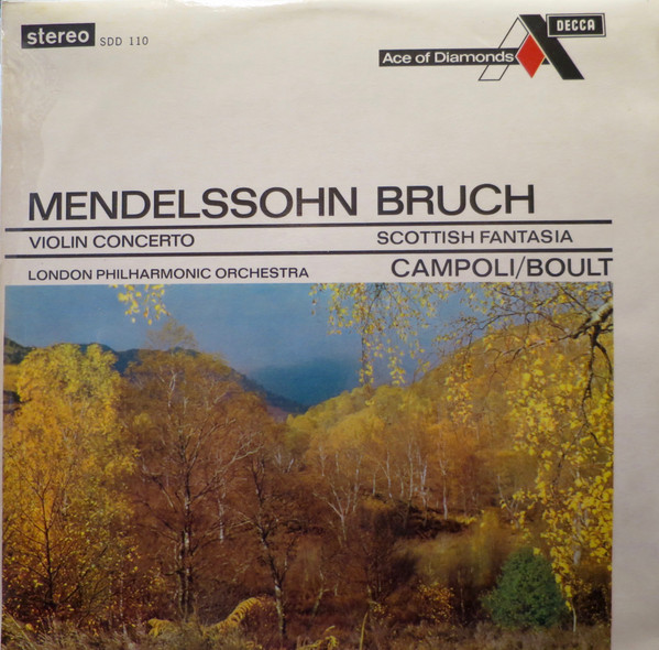 Felix Mendelssohn-Ba - Violin Concerto / Scottish Fantasia - Used Vinyl image 1