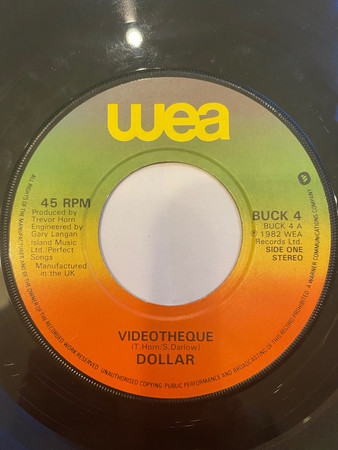 Dollar - Videotheque - Used Vinyl Record 7" image 1