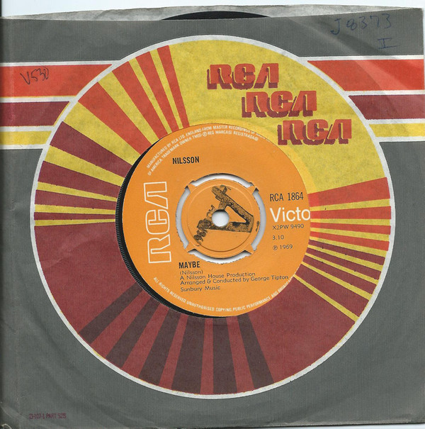 Harry Nilsson - Maybe - Used Vinyl Record 7" image 1